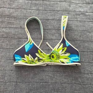 Aerie floral bikini top XS